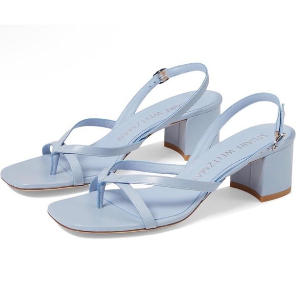 Stuart Weitzman Shoes - Stuart Weitzman Oasis Slingback Cielo Blue Leather‎ Womens 7.5 Leather Sandals